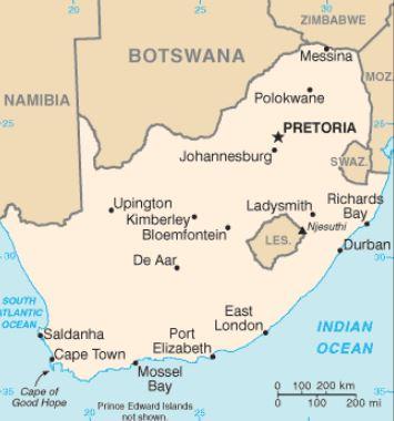 Afrique du Sud - carte