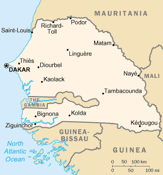 Senegal carte