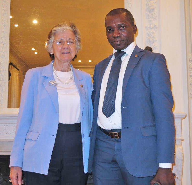 Rita Colwell and Didier Bompangue