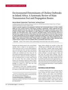 Environmental Determinants of Cholera Outbreaks in Inland Africa: A Systematic Review of Main Transmission Foci and Propagation Routes